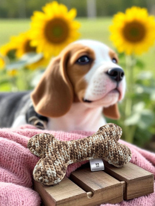 Kau-Knuddel beige meliert